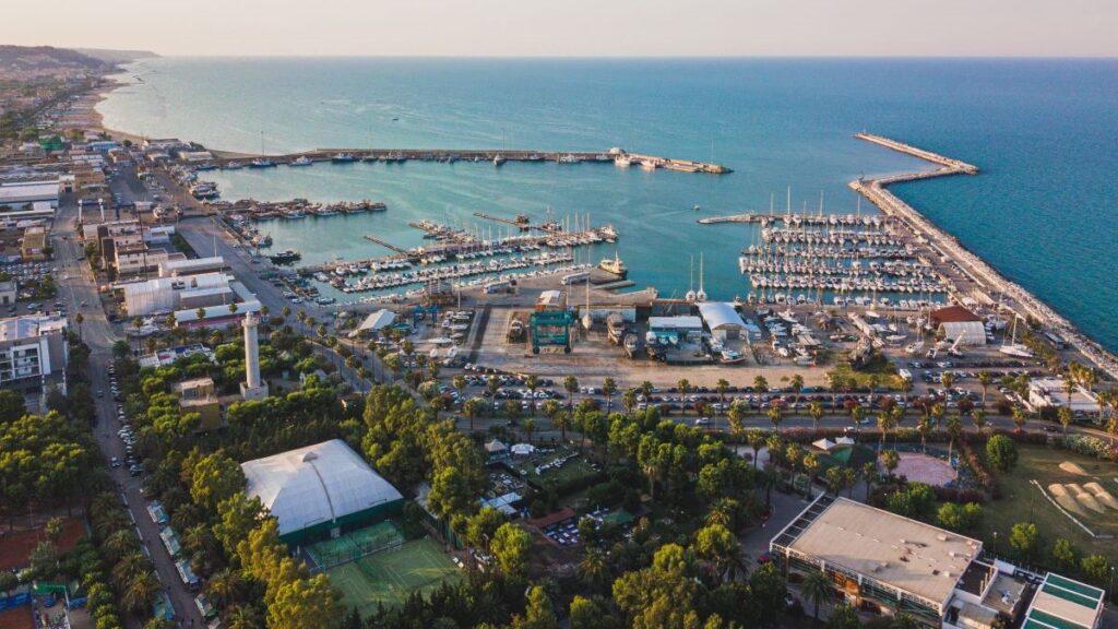 vista aerea della città